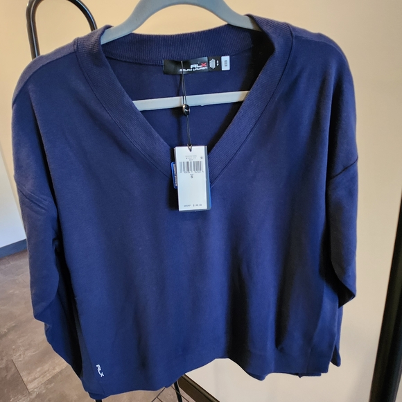 RLX Ralph Lauren V-Neck Sweater – Blue Relaxed Fit NWT - Picture 2 of 12